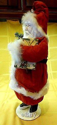 ANTIQUE LARGE 22 STANDING SANTA CLAUS DOLL Circa 1900+/. PRISTINE COND