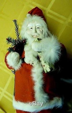 ANTIQUE LARGE 22 STANDING SANTA CLAUS DOLL Circa 1900+/. PRISTINE COND