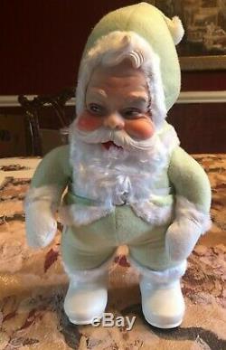 ANTIQUE RUSHTON Santa Claus-Rare MINT GREEN SUIT 18 Tall