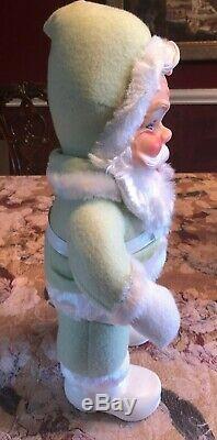 ANTIQUE RUSHTON Santa Claus-Rare MINT GREEN SUIT 18 Tall