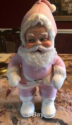 ANTIQUE RUSHTON Santa Claus-Rare Pink SUIT 18 Tall