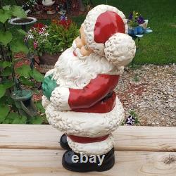 AWESOME Atlantic Mold Ceramic Winking Fat Santa Claus Figurine Christmas Vintage