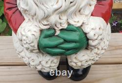 AWESOME Atlantic Mold Ceramic Winking Fat Santa Claus Figurine Christmas Vintage