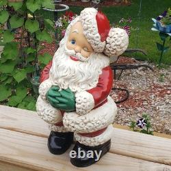 AWESOME Atlantic Mold Ceramic Winking Fat Santa Claus Figurine Christmas Vintage