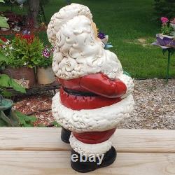 AWESOME Atlantic Mold Ceramic Winking Fat Santa Claus Figurine Christmas Vintage