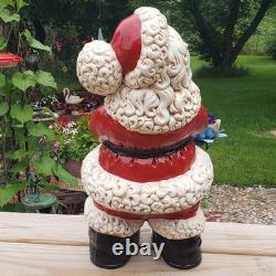 AWESOME Atlantic Mold Ceramic Winking Fat Santa Claus Figurine Christmas Vintage