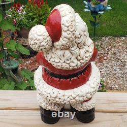 AWESOME Atlantic Mold Ceramic Winking Fat Santa Claus Figurine Christmas Vintage