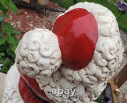 AWESOME Atlantic Mold Ceramic Winking Fat Santa Claus Figurine Christmas Vintage