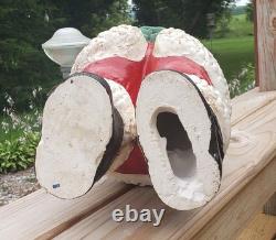 AWESOME Atlantic Mold Ceramic Winking Fat Santa Claus Figurine Christmas Vintage