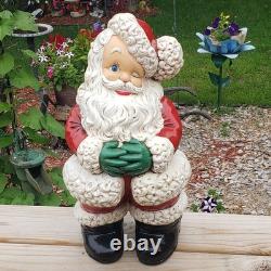 AWESOME Winking Fat Santa Claus Atlantic Mold Ceramic Figurine Vintage Christmas