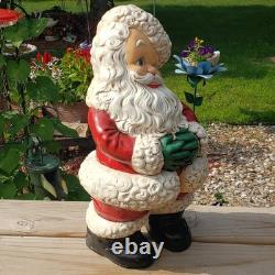 AWESOME Winking Fat Santa Claus Atlantic Mold Ceramic Figurine Vintage Christmas