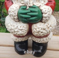 AWESOME Winking Fat Santa Claus Atlantic Mold Ceramic Figurine Vintage Christmas