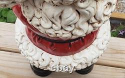 AWESOME Winking Fat Santa Claus Atlantic Mold Ceramic Figurine Vintage Christmas