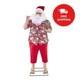 Accents Holiday Animated 6 Ft. Beach Santa Claus Speaking Motion Activated
