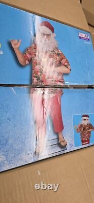 Accents Holiday Animated 6 ft. Beach Santa Claus Speaking Motion Activated