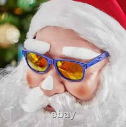 Accents Holiday Animated 6 ft. Beach Santa Claus Speaking Motion Activated