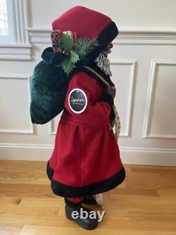 African American 34 Tall Santa Claus Velvet Toy Bag & List Signature Collection