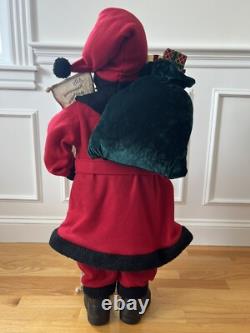 African American 34 Tall Santa Claus Velvet Toy Bag & List Signature Collection