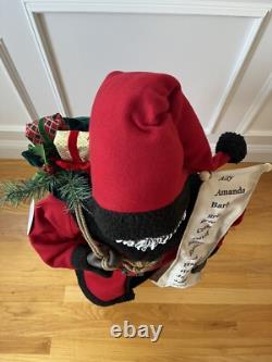 African American 34 Tall Santa Claus Velvet Toy Bag & List Signature Collection