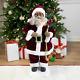 African American Animated Santa Claus With Lighted Candle And Music Christmas Fi