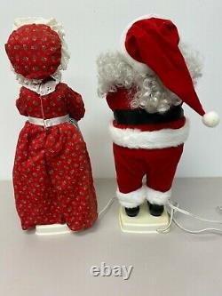 African American Santa Mrs Claus Motionettes Christmas Animated Lighted 24