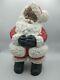 African Black Santa Claus & Mrs. Winking 1977 Atlantic Mold Ceramic Figures