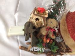 Amazing Antique German Santa Claus And Reindeer 1930 Great Size Piece