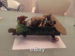 Amazing Antique German Santa Claus In Aeroplane 1900 Rare Piece