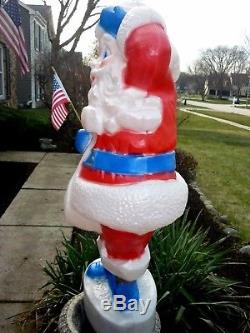 Americana Santa Claus Union 43 Blow Mold Lighted Christmas Yard Decoration