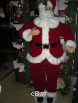 Animated 5 Foot 3 Life Size Santa Claus Dances & Sings Christmas Prop Rare