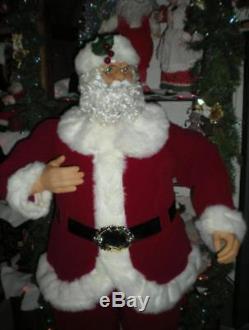 Animated 5 Foot 3 Life Size Santa Claus Dances & Sings Christmas Prop Rare