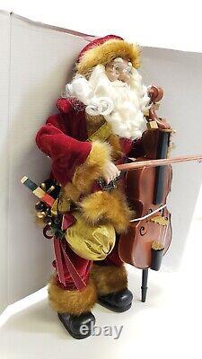 Animated Cello Playing Santa Claus Sound Activate Music