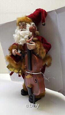 Animated Cello Playing Santa Claus Sound Activate Music