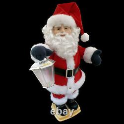 Animated Christmas Figure / Santa Claus & Flame-effect Lantern / Telco / 1995
