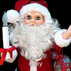 Animated Christmas Figure / Traditional Santa Claus / Light & Motion / Vintage