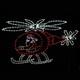 Animated Christmas Santa Claus In Helicopter Outdoor Led Lighted Yard Display
