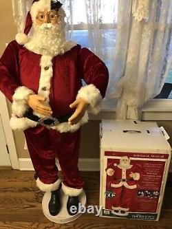 Animated Motion Singing Dancing Santa Life Size 60 Christmas Decor 2004 Tested