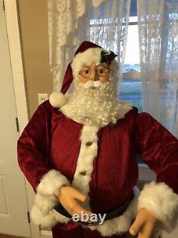 Animated Motion Singing Dancing Santa Life Size 60 Christmas Decor 2004 Tested