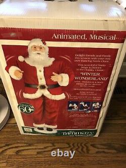 Animated Motion Singing Dancing Santa Life Size 60 Christmas Decor 2004 Tested