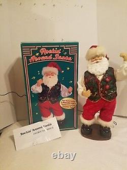 Animated Rockin' Around Santa Claus Dancing Christmas Figure Brenda Lee Music