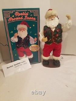 Animated Rockin' Around Santa Claus Dancing Christmas Figure Brenda Lee Music