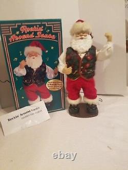 Animated Rockin' Around Santa Claus Dancing Christmas Figure Brenda Lee Music