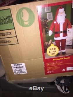 Animated Santa Claus Life Size Spanish English Speaking Mp3 Sings & Dances Nib