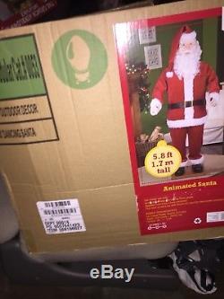 Animated Santa Claus Life Size Spanish English Speaking Mp3 Sings & Dances Nib