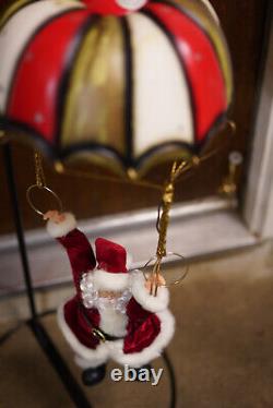 Animated Santa Claus Parachuter Vintage 2002 Christmas Swinging Retro SEE VIDEO