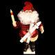 Animated Santa Claus & Snow Skis Christmas Figure / Lodge & Cabin / Watch Video