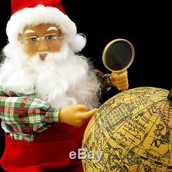 Animated Santa Claus & World Globe / Vintage 1995 / Watch Our Live-action Video