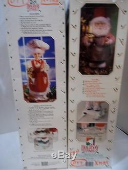 Animated telco motionette light up mrs santa claus pair moving christmas decor