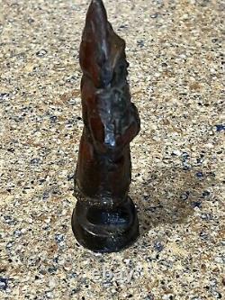 Antioue Cast Iron Santa Claus Door Stop Figure Dated 1890 5 1/2 High