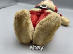 Antique 14 Santa Claus Plush With Plastic Face